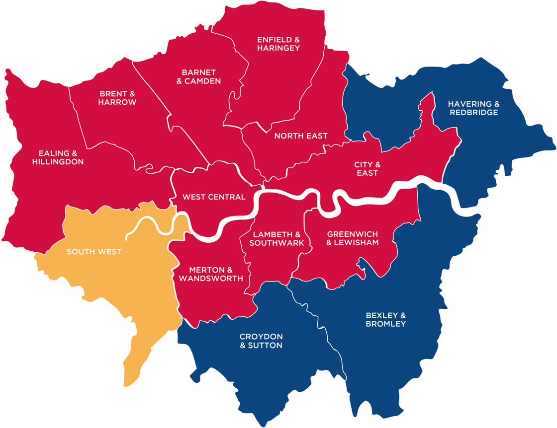 London assembly member election result map