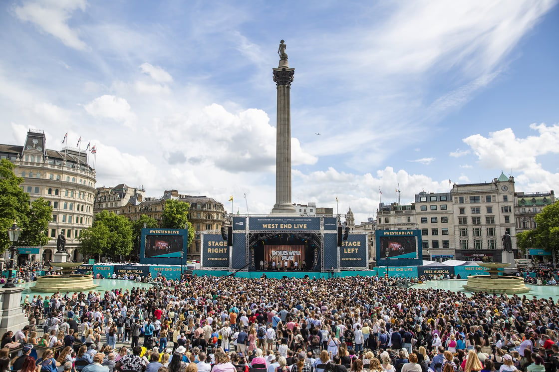 Trafalgar Square, West End LIVE 2022, photo credit Pamela Raith (5)